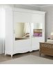 Armadio 2 porte scorrevoli classico legno bianco 273x69x259