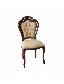 Sedia classica legno capitoneè imbottita ecopelle vari colori 56x50x110