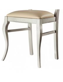 Sedia classica imbottita tessuto mongolfiera shabby bianco 46x45x93