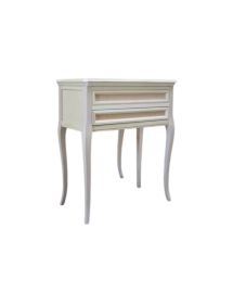 CONSOLLE BACHECA 2 CASSETTI IN LEGNO GREZZO L.70 P.38 H.80