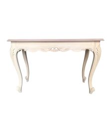 MOBILI 2G - Consolle classica barocco Legno grezzo 121x42x80 vista frontale
