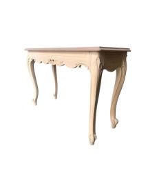 MOBILI 2G - Consolle classica barocco Legno grezzo 121x42x80 vista frontale