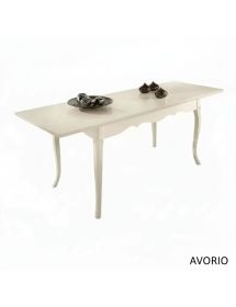 Tavolo allungabile classico legno inciso vari colori 160X85x79