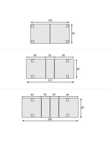 Tavolo allungabile classico legno inciso vari colori 160X85x79