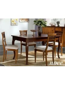 Tavolo allungabile classico legno inciso vari colori 160X85x79