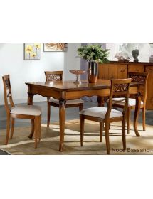 Tavolo allungabile classico legno inciso vari colori 160X85x79