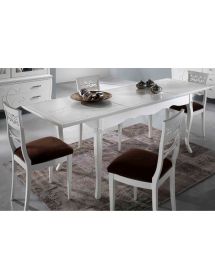 Tavolo allungabile classico legno inciso vari colori 160X85x79