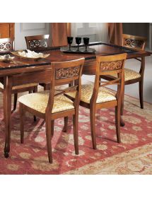 Sedia classica legno seduta imbottita vari colori 45x52x94