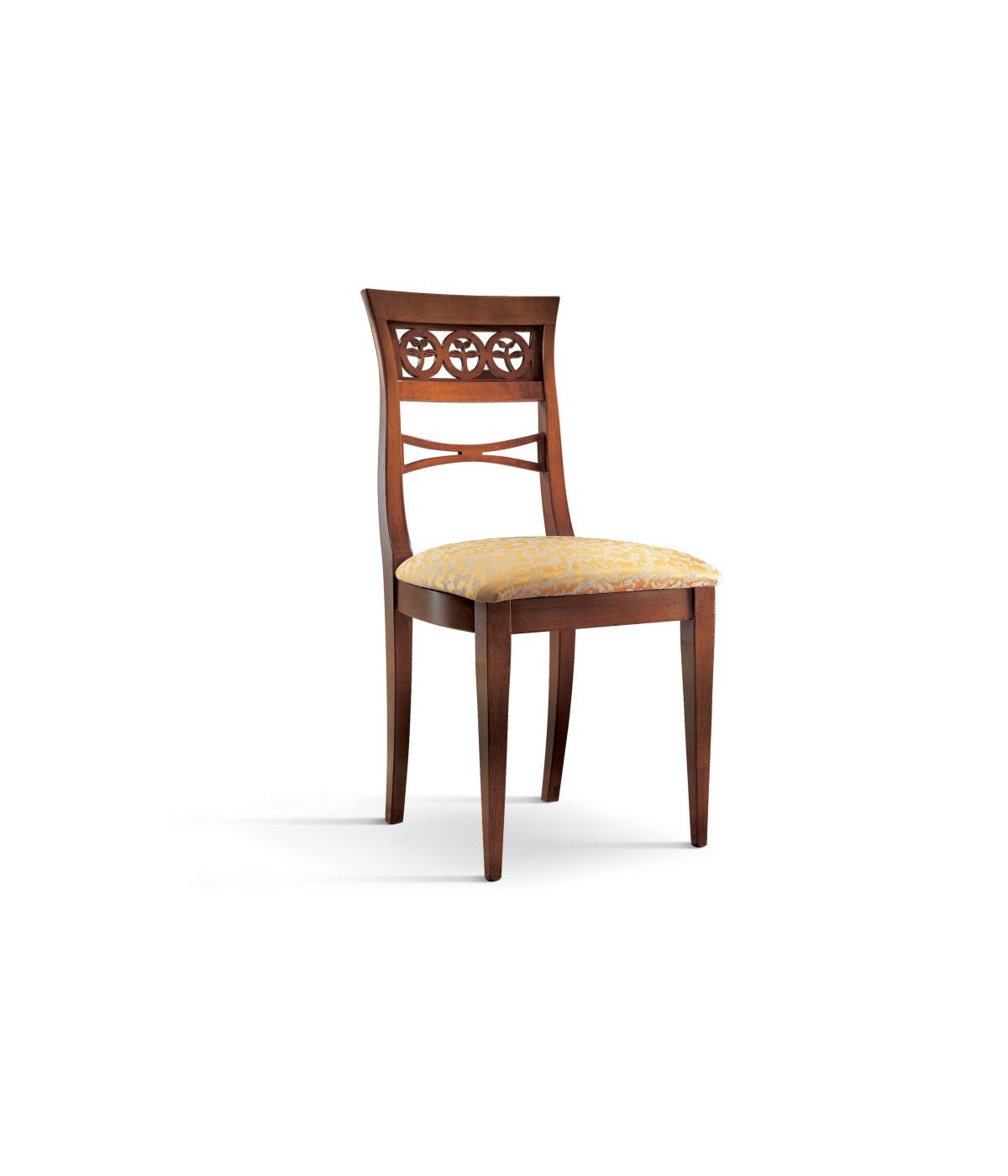Sedia classica legno seduta imbottita vari colori 45x52x94