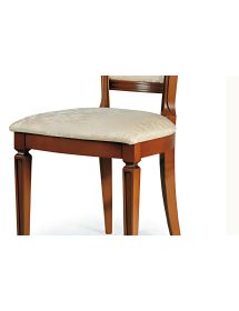SEDIA CLASSICA SEDUTA IMBOTTITA LEGNO TINTA NOCE