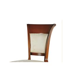 SEDIA CLASSICA SEDUTA IMBOTTITA LEGNO TINTA NOCE