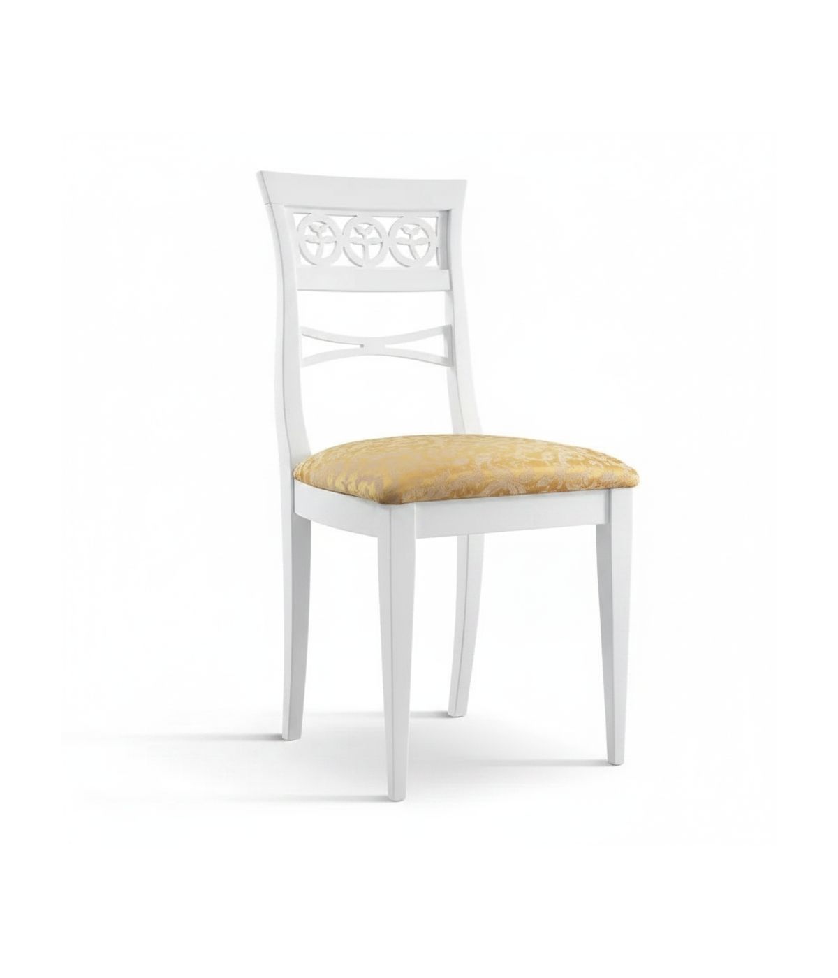 Sedia classica legno seduta imbottita vari colori 45x52x94