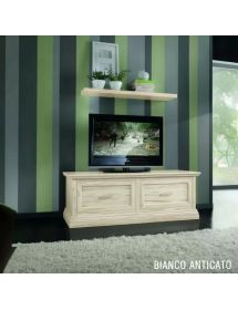 PARETE ATTREZZATA PORTA TV IN LEGNO LACCATO VARI COLORI L.128