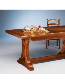MOBILI 2G - TAVOLO ALLUNGABILE  RIQUADRATO IN LEGNO L.160 P.85 H.78