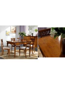 Tavolo allungabile classico legno inciso vari colori 160X85x79