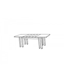 MOBILI 2G - TAVOLO ALLUNGABILE  RIQUADRATO IN LEGNO L.160 P.85 H.78