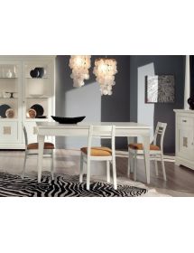 Soggiorno completo classico intagliato legno shabby chic bianco