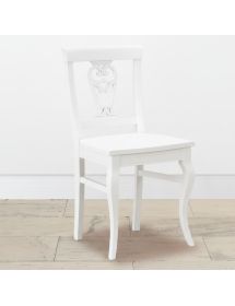 Sedia classica intagliata seduta legno vari colori 48x54x94