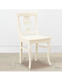 Sedia classica intagliata seduta legno vari colori 48x54x94
