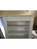 Libreria classica 2 porte 4 vani a giorno 140x40H.220cm bianco opaco VISTA FRONTALE