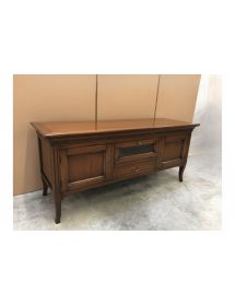 PORTA TV IN LEGNO MASSELLO CON INTARSI FINITURA BASSANO 140x45x62