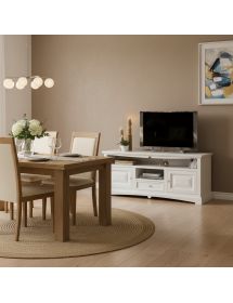 Mobile porta tv goccia classico legno bianco 170x46x69