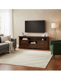 MOBILI 2G - Mobile porta tv goccia classico legno tinta noce 170x46x69 VISTA FRONTALE