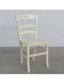 Set 2 sedie shabby legno laccato avorio seduta legno 43x46x89