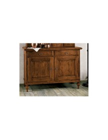 MOBILI 2G - MADIA CREDENZA PIATTAIA IN LEGNO TINTA NOCE L.137 P.50 H.200 (516+517) (516+517) vista frontale