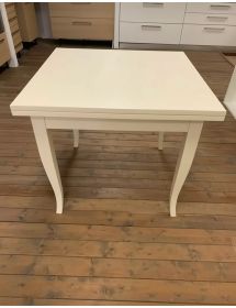 Set tavolo quadrato avorio 80x80 90x90 100x100 allungabile con 4/6 sedie seduta legno