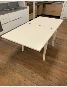 Set tavolo quadrato avorio 80x80 90x90 100x100 allungabile con 4/6 sedie seduta legno