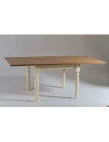 Set tavolo quadrato bicolore 80x80 90x90 100x100 allungabile con 4/6 sedie seduta legno