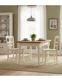 Set tavolo quadrato bicolore 80x80 90x90 100x100 allungabile con 4/...