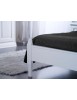 MOBILI 2G - LETTO MATRIMONIALE SHABBY CHIC BIANCO LEGNO MASSELLO