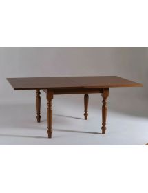 Set tavolo quadrato arte povera gamba tornita 90x90 100x100 allunga...