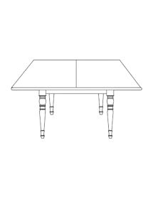 Set tavolo quadrato bicolore 80x80 90x90 100x100 allungabile con 4/6 sedie seduta legno