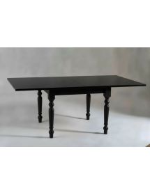 Tavolo quadrato allungabile tornito shabby legno bicolore 80x80 90x...