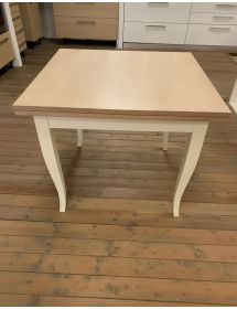 Tavolo quadrato allungabile shabby legno bicolore 80x80 90x90 100x100