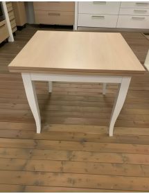 Tavolo quadrato allungabile shabby legno bicolore 80x80 90x90 100x100