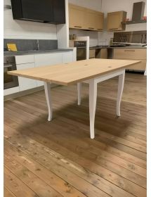 Tavolo quadrato allungabile shabby legno bicolore 80x80 90x90 100x100