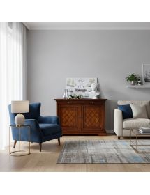 MADIA CREDENZA 2 PORTE ARTE POVERA IN LEGNO L.160 P.53 H. 115