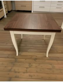 Tavolo quadrato allungabile shabby legno bicolore 80x80 90x90 100x100