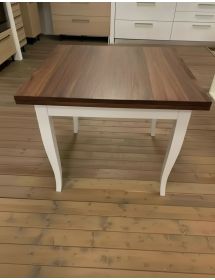 Tavolo quadrato allungabile shabby legno bicolore 80x80 90x90 100x100