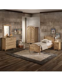 Armadio cortina 2 porte cappello sagomato legno abete 125x60x200