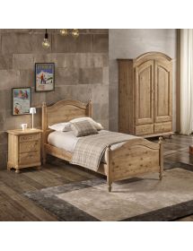 Armadio cortina 2 porte cappello sagomato legno abete 125x60x200