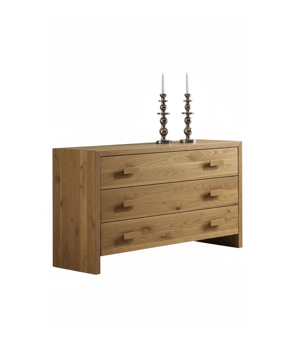 CASSETTIERA CORTINA 3 CASSETTI LEGNO MASSELLO DI ABETE 120x50x80 (3317)