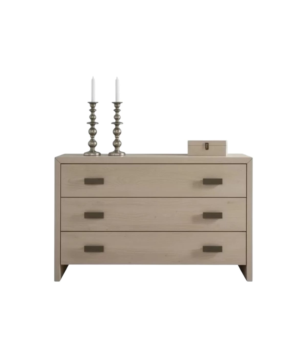 CASSETTIERA CORTINA 3 CASSETTI LEGNO MASSELLO ABETE 120x50x80 (3317)