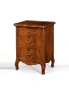 MOBILI 2G - COMODINO IN LEGNO 3 CASSETTI CON INTARSIO L.58 P.40 H.78