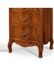 MOBILI 2G - COMODINO IN LEGNO 3 CASSETTI CON INTARSIO L.58 P.40 H.78