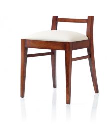 Sedia classica legno imbottita tessuto vari colori tinta noce 45X53X97